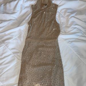 nude dress from windsor with rinstones